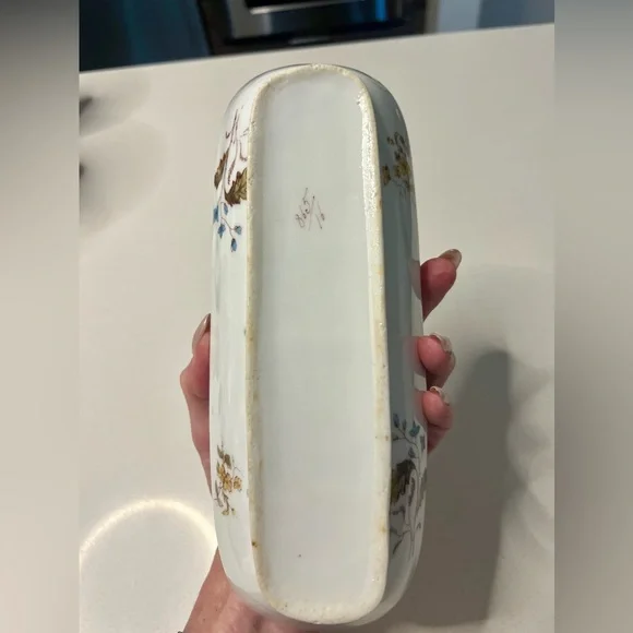 Antique Floral Lidded Pen Tray, Numbered- excellent condition. - Picture 7 of 10